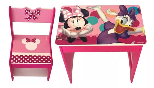 Set De Escritorio Con Silla Niña Minnie Y Daisy