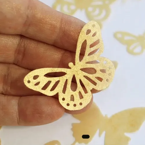 Mariposas Comestibles Doradas - 25 Unidades     (305d)