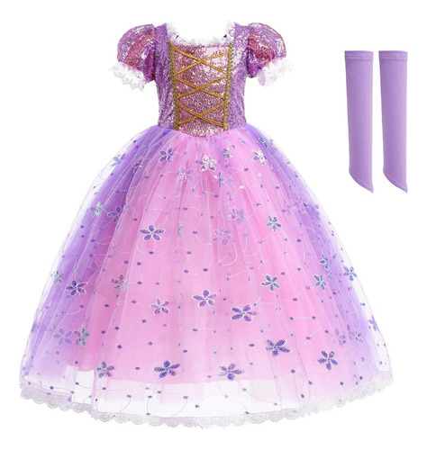 Vestido De Princesa Para Niña, Tutú Lentejuelas Falda Larga