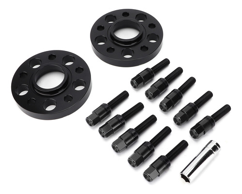 Kit De Adaptadores De Ruedas Negros Y Espaciadores De 20 Mm,