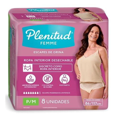 X2 Packs Bombachas Descartables Plenitud Femme Talle P/m