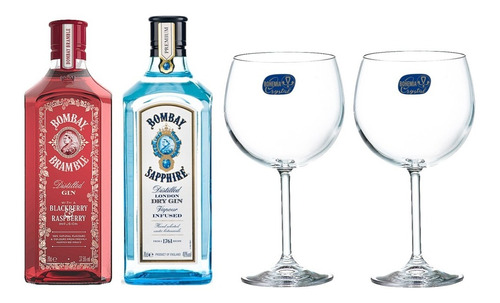 Gin Bombay Sapphire + Bramble Por 700ml + 2 Copas / Copón º_