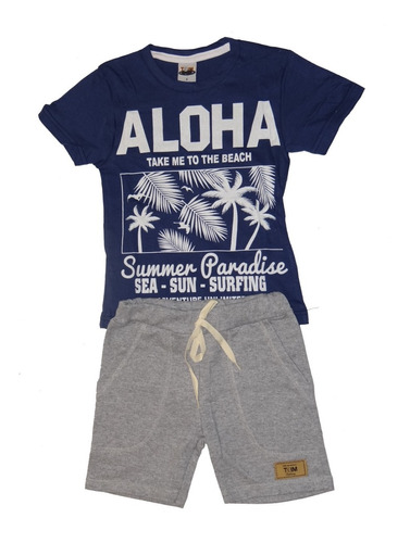 Kit 3 Conjunto Roupa Infantil Menino Shorts Moletom Atacado