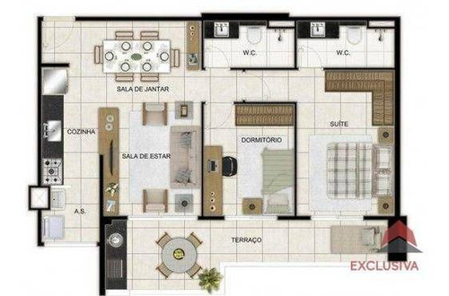 Imagem 12 de 19 de Apartamento À Venda, 77 M² Por R$ 765.000,00 - Vila Ema - São José Dos Campos/sp - Ap4153
