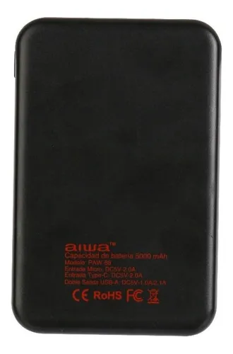 Power Bank Aiwa Cargador Portatil Usb Universal Paw-68