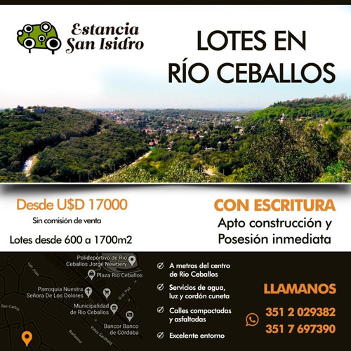 Lotes Con Escritura En Rí0 Ceballos - Estancia San Isidro