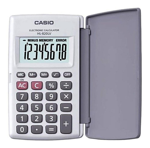 Calculadora de bolsillo, visera XL y escritorio. Color automático: blanco
