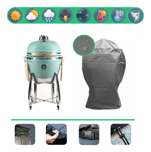 Funda Cubre Kamado Gran Asador Criollo Lona 100% Impermeable