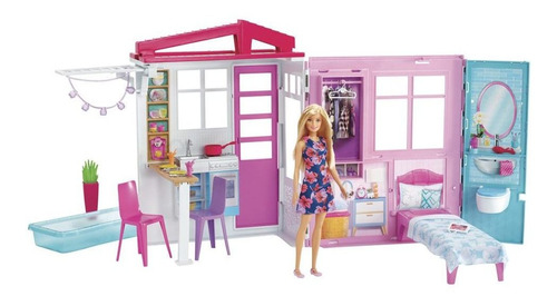 Casa De Boneca Barbie Glam Com Boneca - Mattel