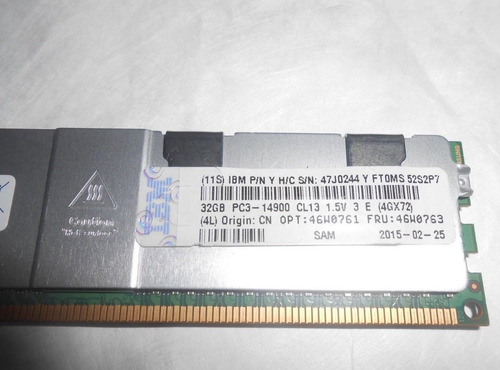 Memoria Ibm Lenovo 32gb Pc3-14900l Ecc Ddr3 46w0763 46w0761