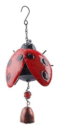 Gorgecraft Metal Ladybug Wind Chime Lucky Wind Bell Rustic H