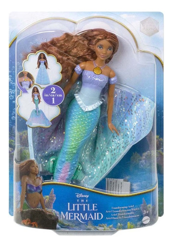 Disney La Sirenita Muñeca Ariel Transformación Mágica
