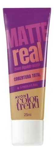 Base de maquiagem em líquida Avon color trend matte real Base Líquida Matte FPS 15 Base Líquida tom bege médio 240 n  -  1mL 3mg