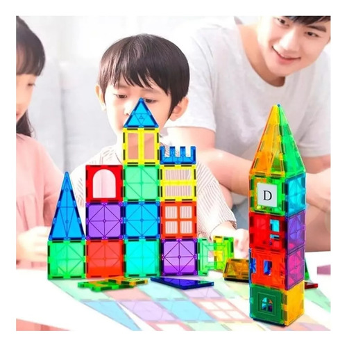 Juego De Bloques De Construcción Magnéticos 3d 100 Piezas