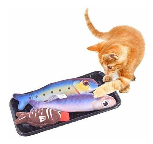 Yanxi Catnip Toy Fish Cat Toys Gatos Cojín Almohada Con Pape