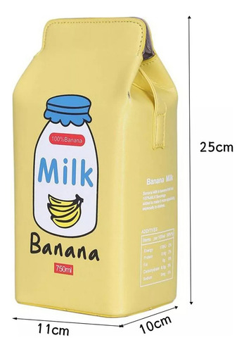 Bolso De Hombro En Forma De Caja De Leche, Lindo Y Divertido