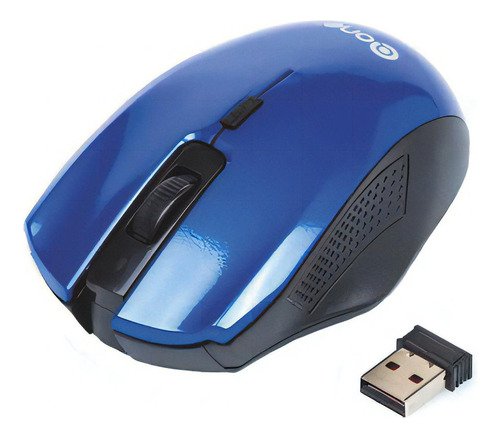 Mouse Óptico Inalámbrico Usb One® 1000 Dpi, Azul