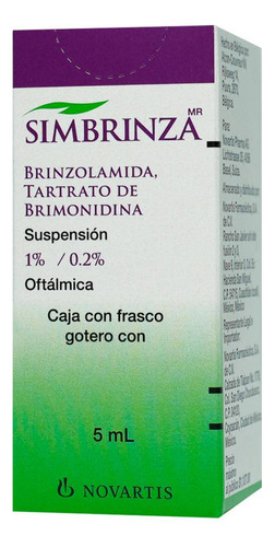 Simbrinza Solucion Oftalmica 1/0.2 % Frasco Gotero C/5 Ml - Novartis farmacéutica, s.a. de c.v.