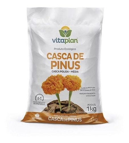 Casca De Pinus Polida Média 1 Kg