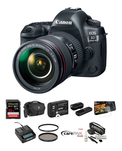 Canon Eos 5d Mark Iv Dslr Camara Con 24-105mm F/4l Ii Lens D