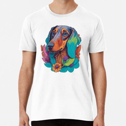 Remera Dachshund Wiener Perro Pelo Largo Algodon Premium