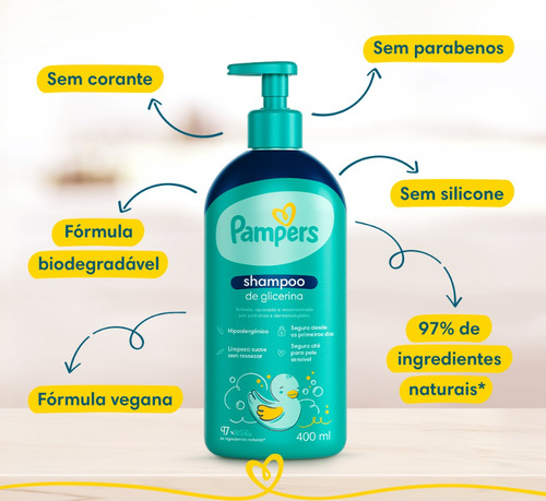 Pampers Loção Hidratante + Shampoo + Condic Seu Bebê Merece