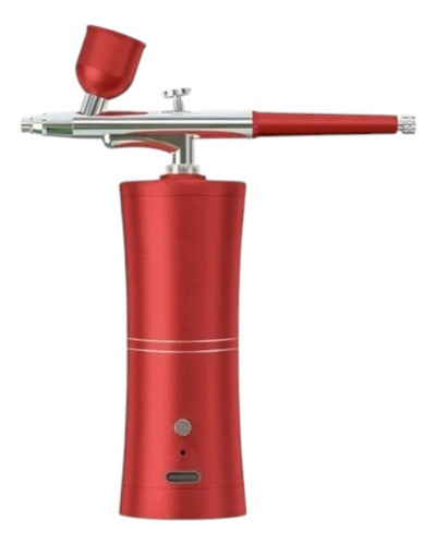 Aerógrafo Inalámbrico Para Manicura Usb Rojo