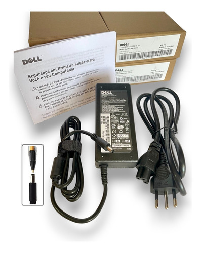 Original+nf Carregador Dell 19.5v 3.34a 65w Plug 4.5 X 3.0mm