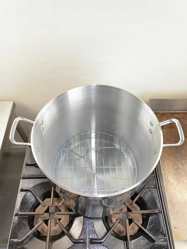 Vaporera, Olla 35 Lts Aluminio Triple Fuerte Color Plateado