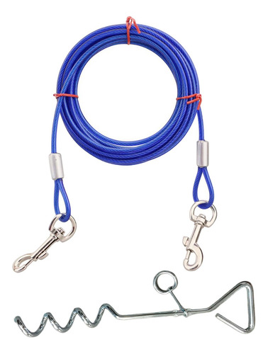 Cable De Amarre Para Perros Y Cadena Para Perros 500cm Azul