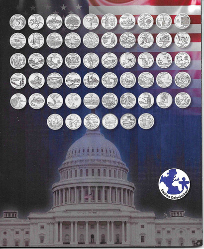 Álbum Moeda Estados Unidos Quarter Dollar - Anos 1999 A 2009