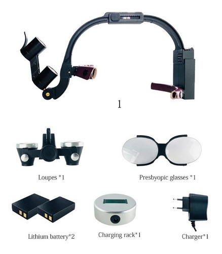 Imagen 3 de 9 de Lupas Quirúrgicas Con Luz Cabeza 3.5 X 420 Fijación Calidad