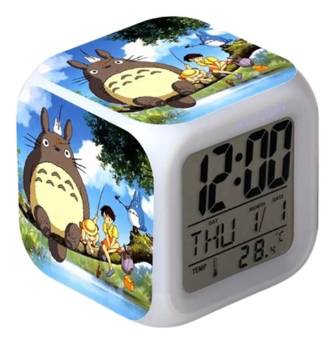 Reloj Totoro Despertador Led Digital Luz Grafimax