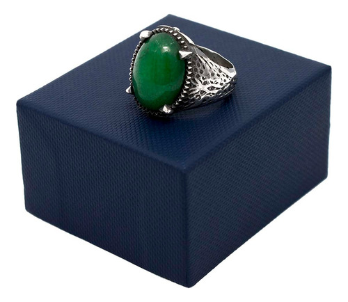 Padrísimo Anillo De Plata .925 Modelo Oliver Verde 11