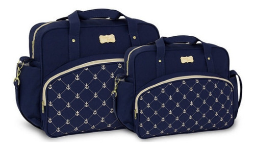 Bolsa Bebê Azul Marinho Kit Maternidade Enxoval 30ol07