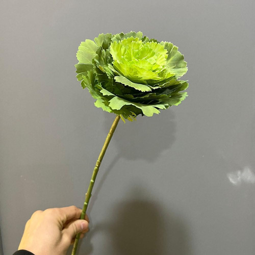2 Piezas Artificiales De Flores De Rosas De Repollo, Tallos