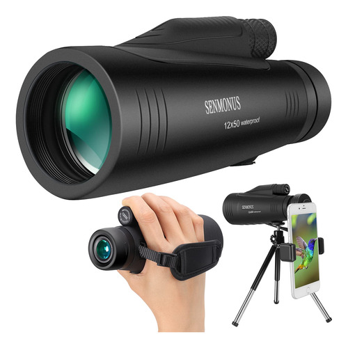 Senmonus Telescopio Monocular Impermeable De 12 X 50 Y Sopor