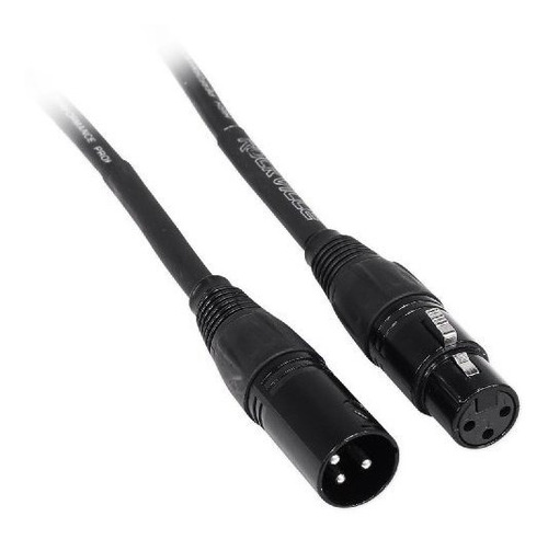 Rockville Rcxfm100pb Cable De Microfono, Color Negro, Negro