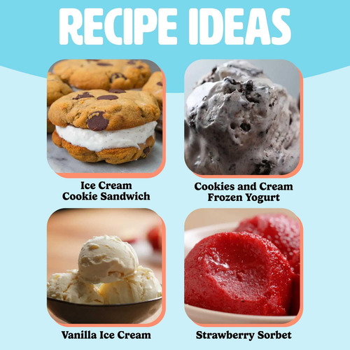 Tasty Mini Ice Cream Maker, Make Ice Cream, Sorbet, Yogurt C