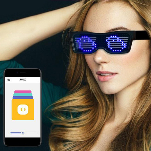 Gafas Led Bluetooth Control De Aplicación Para Raves