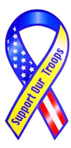 Apoyo De Los Estados Unidos Nuestras Tropas Logo Iman 