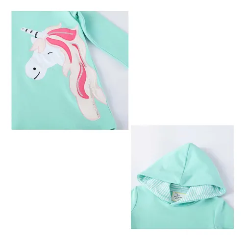 Vestido Algodón Manga Larga Capucha Niñas