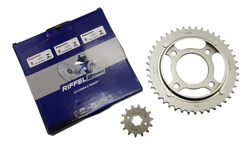 Kit Coroa E Pinhão Riffel Cg Titan Cargo Fan 125 De 00 A 08