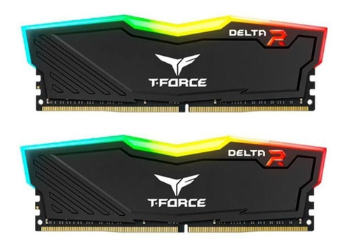 Imagem 1 de 3 de Memoria T-force Delta Rgb 16gb (2x8) Ddr4 3200mhz Preta