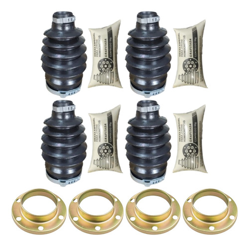 4 Kit Coifa Homocinetica Bolacha Kombi 1.4 1.6 C/ Flange