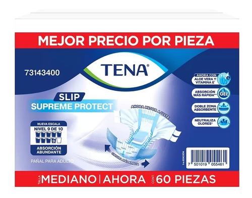 Tena Slip Supreme Mediano 60 Pzas