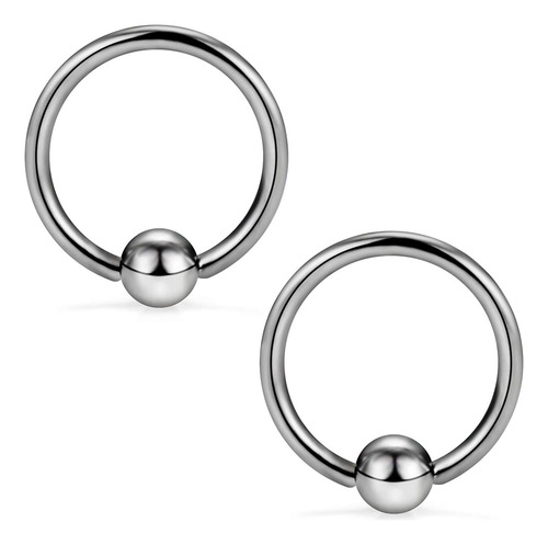 Scerring 2-8 Anillos De Nariz Cautivos De Titanio 14g G23 De