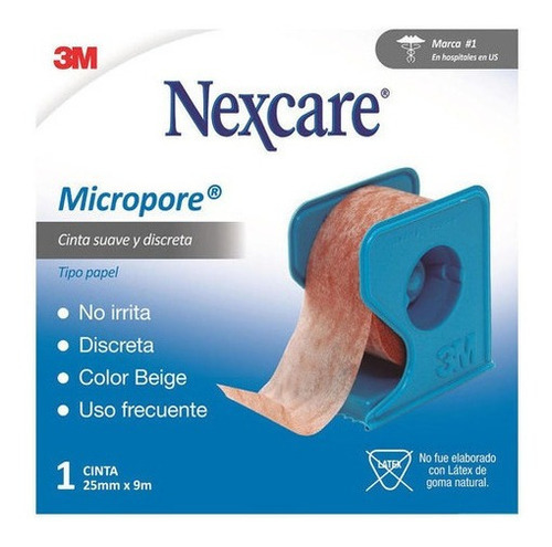 Cinta Adhesiva 3m Nexcare Micropore 25 Mm X 9,1 Mts