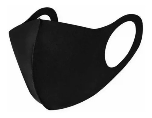 Mascarilla Neopreno Fashion Mask Negra Lavable 6pack