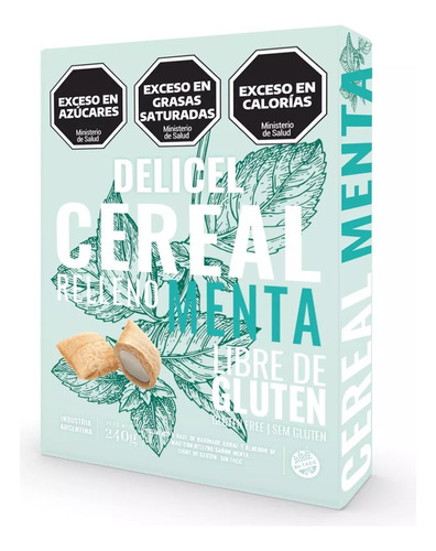 Almohaditas De Menta Cereal Relleno Delicel S/ Tacc 240g Fw